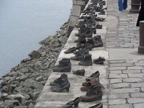 The Shoe Memorial in Budapest.